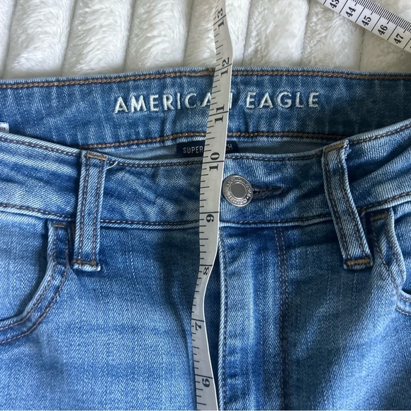 American Eagle Outfitters Women's US8 Super Stretch Blue Denim Jeans - Picture 6 of 11